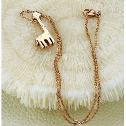 Durable In Use Giraffe Shape Titanium Necklace