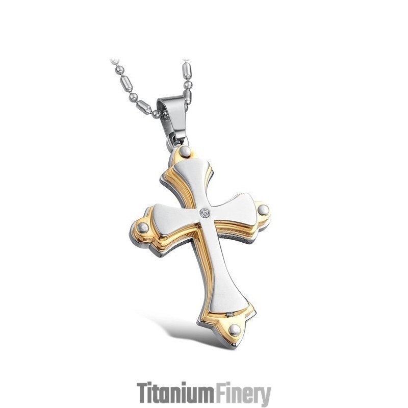 Stable Quality Cross Titanium Necklace