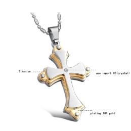 Stable Quality Cross Titanium Necklace