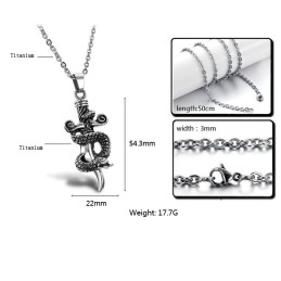 High Quality Male Cross Titanium Necklace
