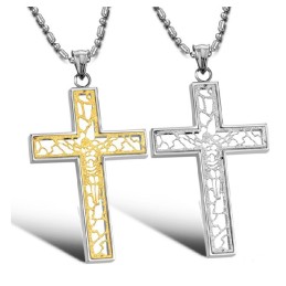 The Queen Of Quality Male Cross Titanium Necklace