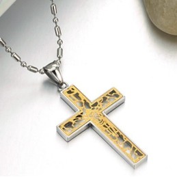 The Queen Of Quality Male Cross Titanium Necklace