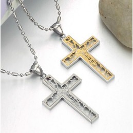 The Queen Of Quality Male Cross Titanium Necklace