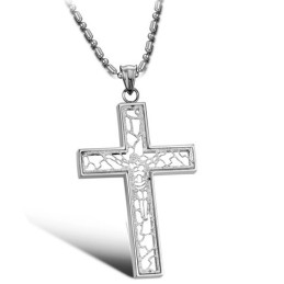 The Queen Of Quality Male Cross Titanium Necklace