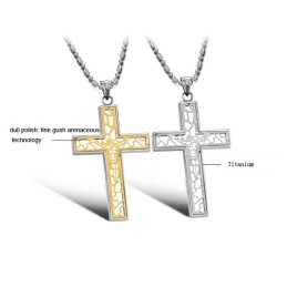 The Queen Of Quality Male Cross Titanium Necklace
