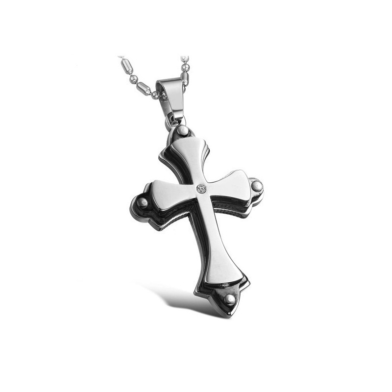 Quality And Quantity Assured Cross Titanium Necklace With Rhinestone Quality And Quantity Assured Cross Titanium Necklace With Rhinestone