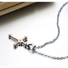 The King Of Quantity Female Cross Titanium Necklace