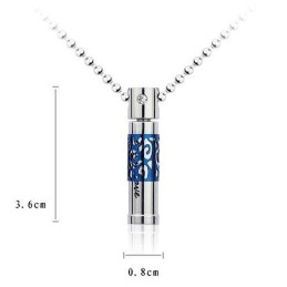 Fashion Blue And White Porcelain-Ware Titanium Necklace Pendant