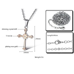 The King Of Quantity Female Cross Titanium Necklace