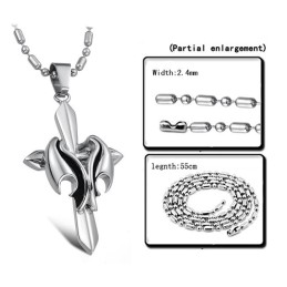 Stable Quality Male Cross Titanium Necklace