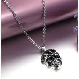 Superior Quality Male Skull Titanium Necklace