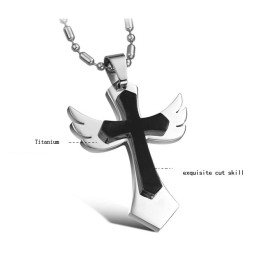 Stable Quality Cross Titanium Necklace
