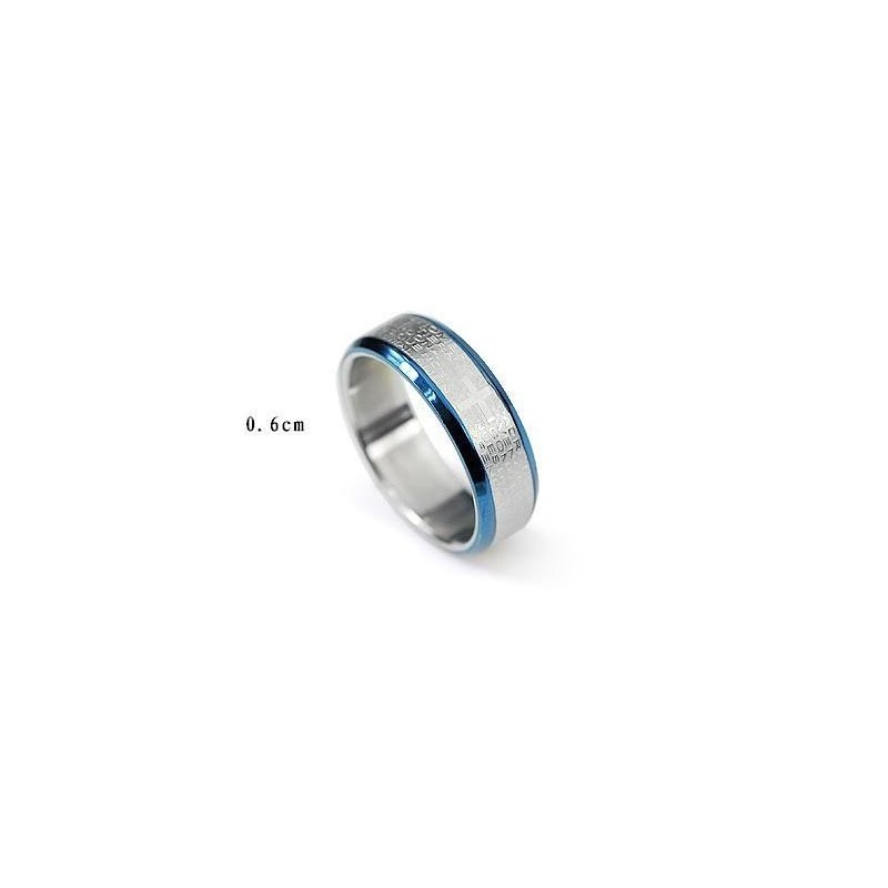 Bible Cross Ring Pendant And Titanium Necklace