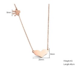 Excellent Quality Sweetheart Titanium Necklace