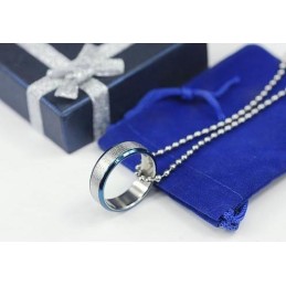 Bible Cross Ring Pendant And Titanium Necklace