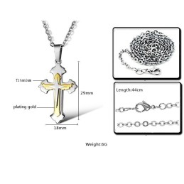 Wide Varieties Cross Titanium Necklace