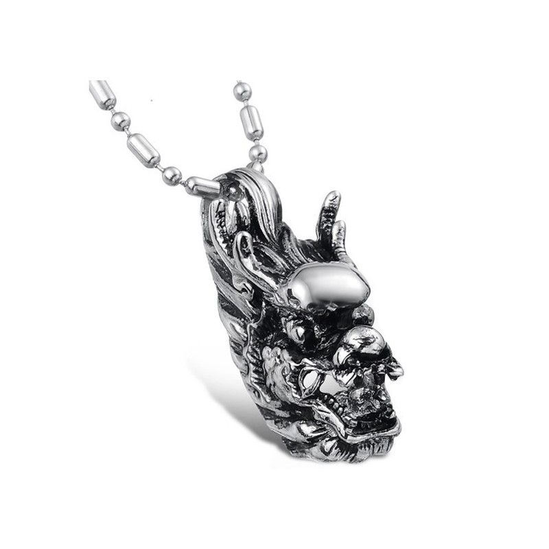 The Queen Of Quality Male Kirin Titanium Necklace