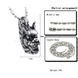The Queen Of Quality Male Kirin Titanium Necklace