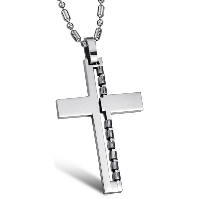Quality And Quantity Assured Male Cross Titanium Necklace Quality And Quantity Assured Male Cross Titanium Necklace