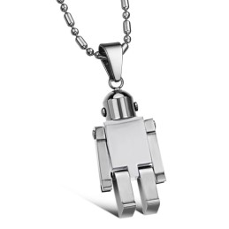 Easy To Use Male White Titanium Necklace
