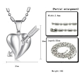 Selling Well All Over The World Female Sweetheart Titanium Necklace