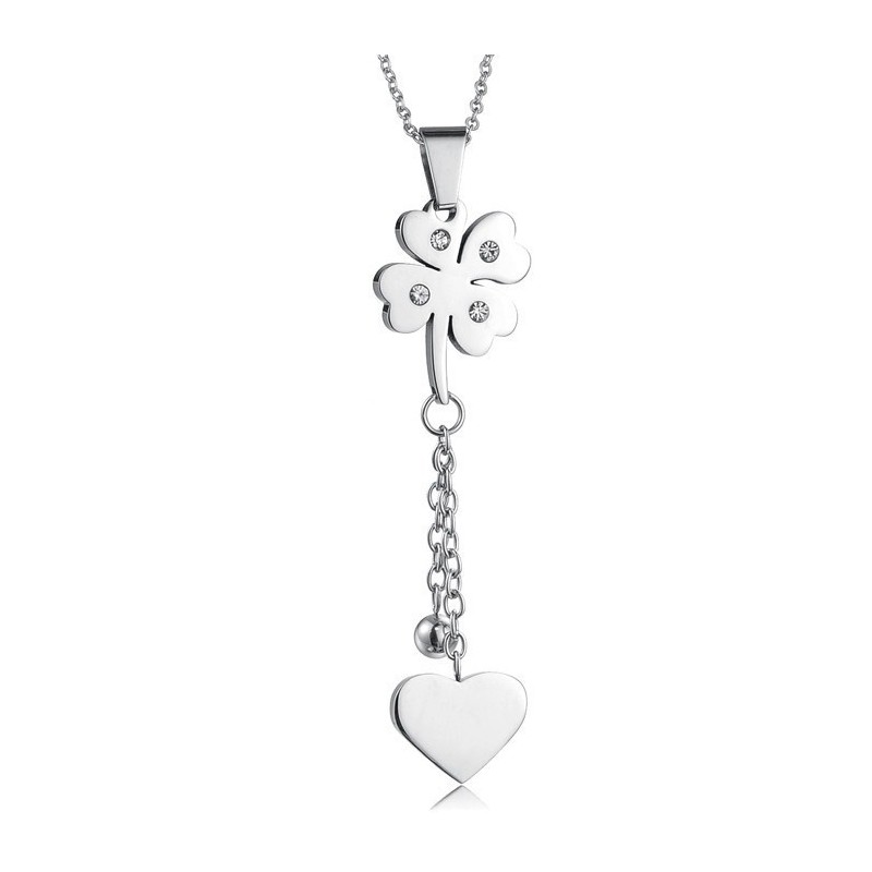 Quality And Quantity Assured Female Clover Shape Titanium Necklace Quality And Quantity Assured Female Clover Shape Titanium Necklace