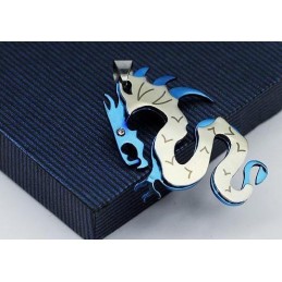 Fashion Pure Titanium Men's Pendants And Necklace Dragon