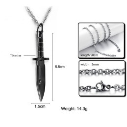 Easy To Use Dagger Titanium Necklace