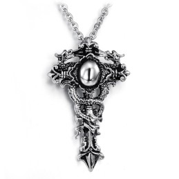 Wide Varieties Cross Titanium Necklace