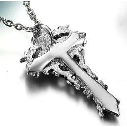 Wide Varieties Cross Titanium Necklace