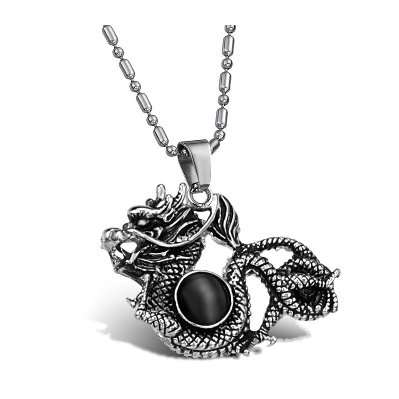 Well-Known For Its Fine Quality Male Titanium Necklace With Beads