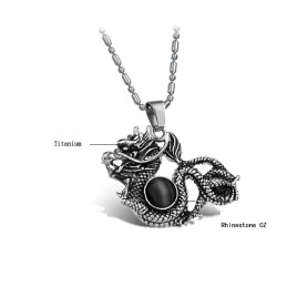 Well-Known For Its Fine Quality Male Titanium Necklace With Beads