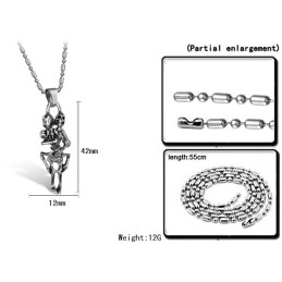 Stable Quality Male Skull Titanium Necklace