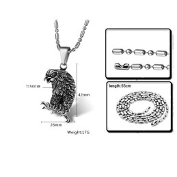The Queen Of Quality Eagle Shape Titanium Necklace