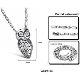 Wide Varieties Owl Shape Titanium Necklace