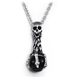 Quality And Quantity Assured Skull Titanium Necklace