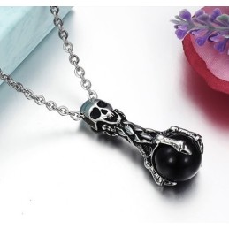Quality And Quantity Assured Skull Titanium Necklace