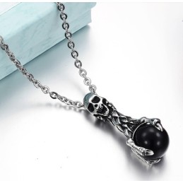 Quality And Quantity Assured Skull Titanium Necklace