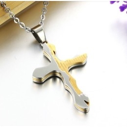 High Quality Cross Titanium Necklace