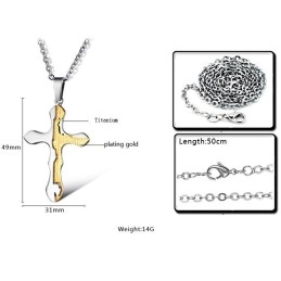 High Quality Cross Titanium Necklace