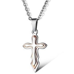 Selling Well All Over The World Cross Titanium Necklace