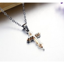 Selling Well All Over The World Cross Titanium Necklace