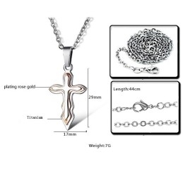 Selling Well All Over The World Cross Titanium Necklace
