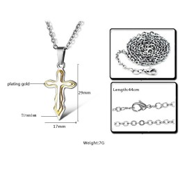 High Quality Female Cross Titanium Necklace