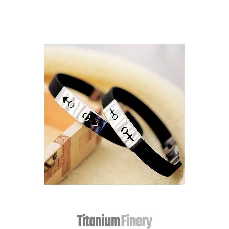 Symbol Titanium Bracelets For Men And Women Couples Symbol Titanium Bracelets For Men And Women Couples