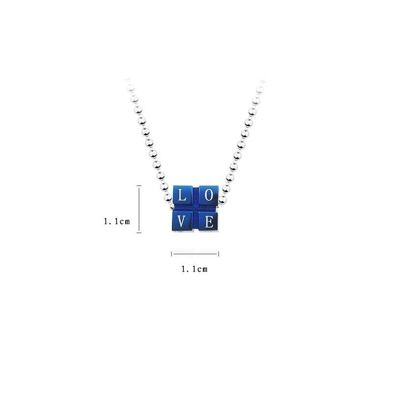 Fashion Titanium Pendant And Necklace Love Rubik Cube Fashion Titanium Pendant And Necklace Love Rubik Cube