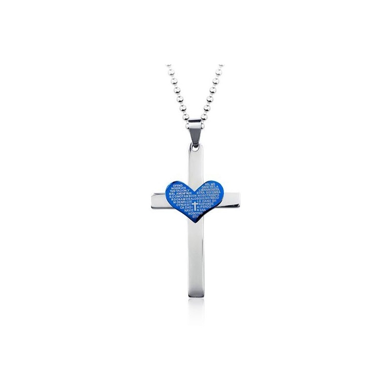 Fashion Cool Sweetheart Cross Pendant And Necklace