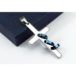 Cool Fashion Rings Men's Titanium Cross Pendant And Necklace