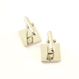 Titanium And Black Ip Plated Square Cufflinks