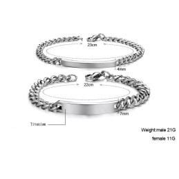 Easy To Use Fashion Titanium Bracelet For Lovers